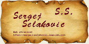 Sergej Selaković vizit kartica